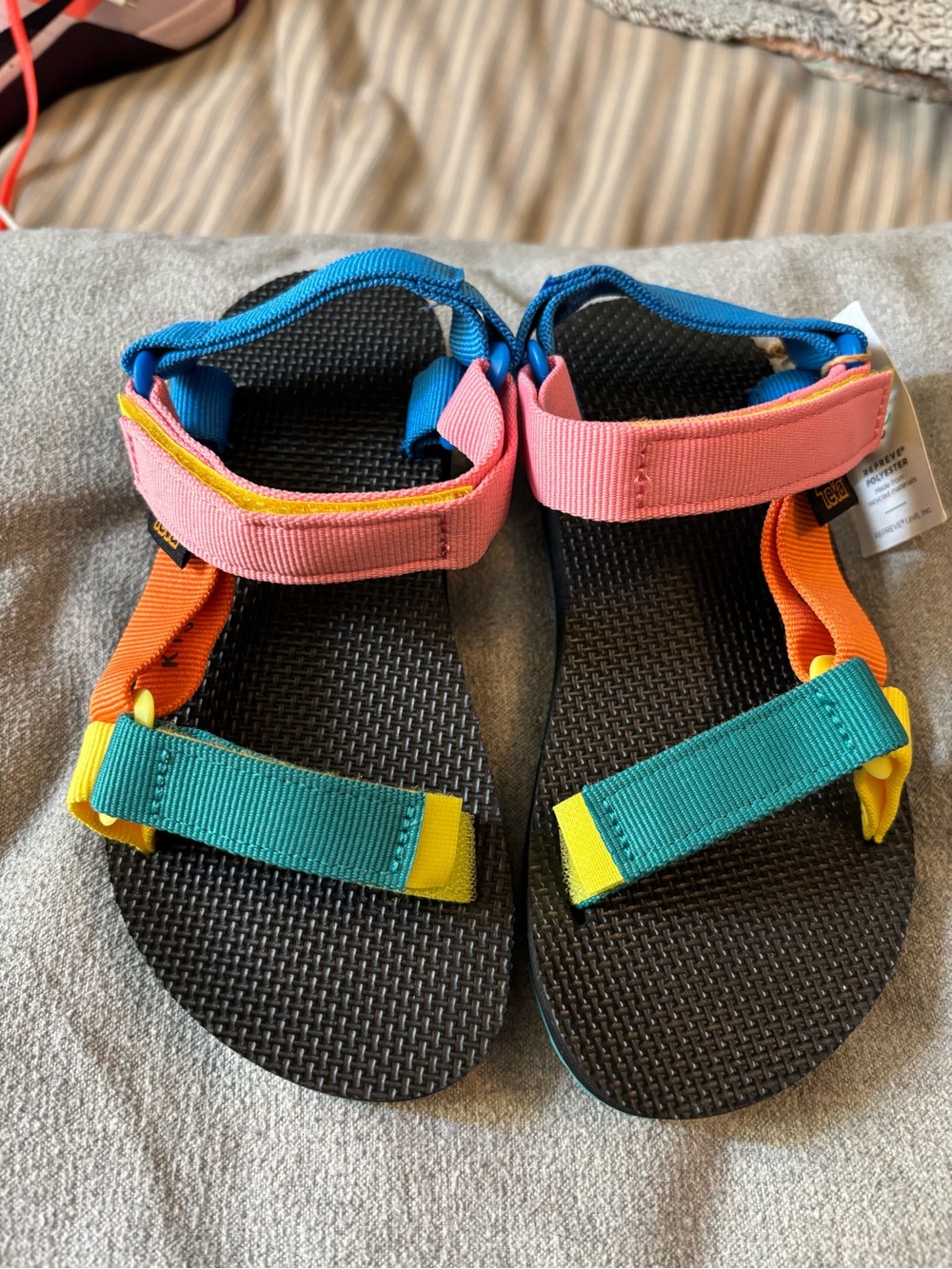 TEVA Original Universal Kids Strappy Sandals Multicolor Hook & Loop US 13 EU 31